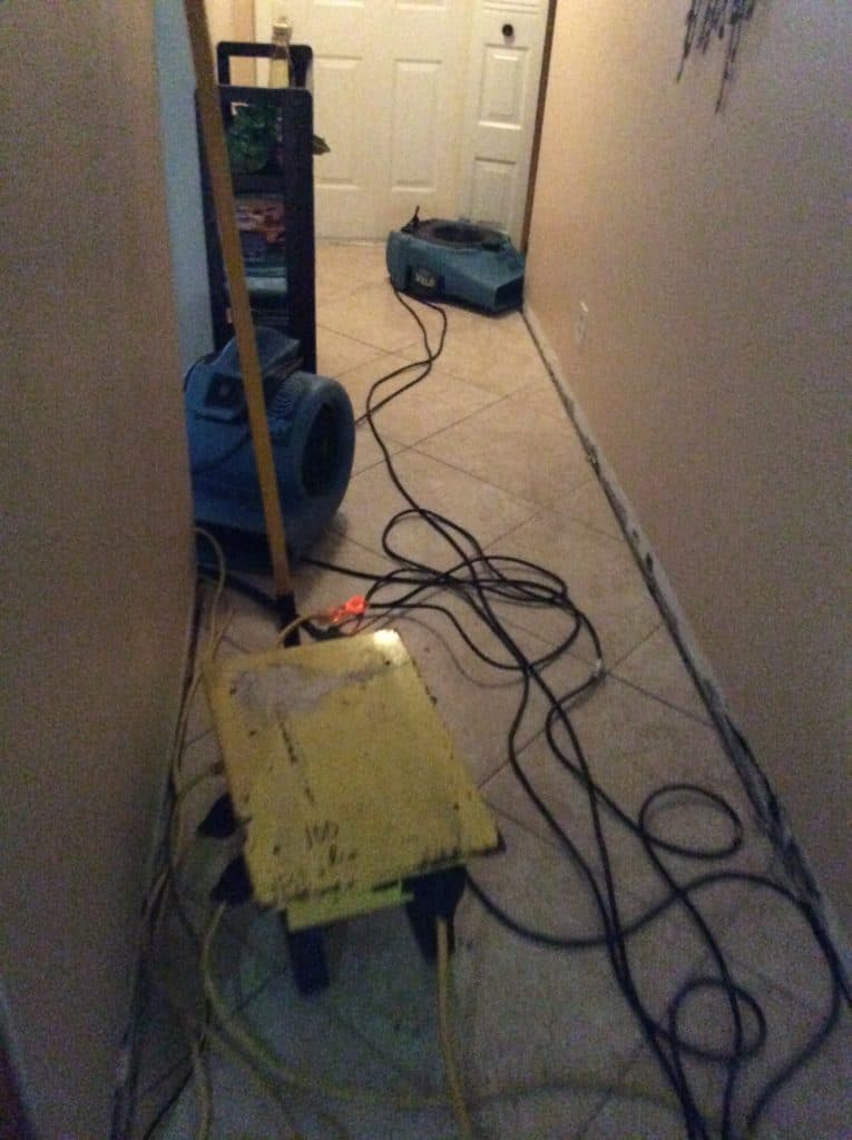 Water Damage on Thanksgiving Night in Naples, FL