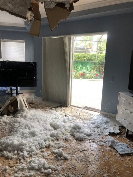 Ceiling Damage in Bedroom